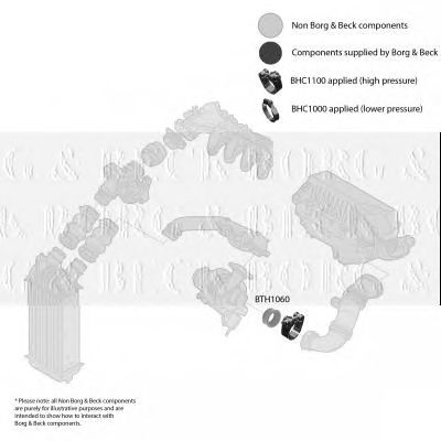 BORG & BECK bth1060 -  Рукав воздухозаборника, воздушный фильтр